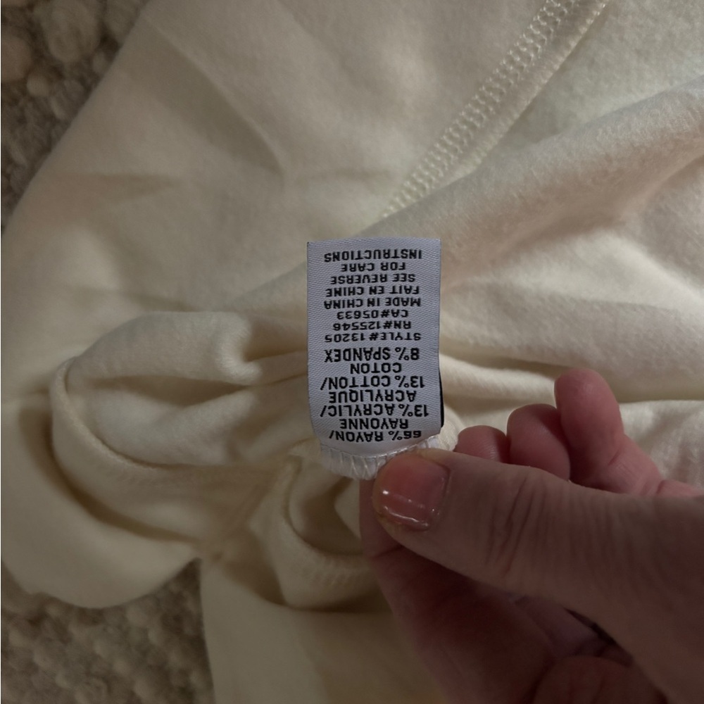 New with tags XL Escape by Habitat crew neck cream sweater shirt tunic top. - Picture 4 of 4